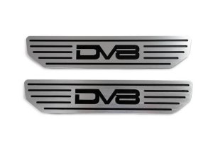 Jeep Wrangler Sill Plates - Rear - DV8 Offroad - DV8 Logo - Black - `18-`20